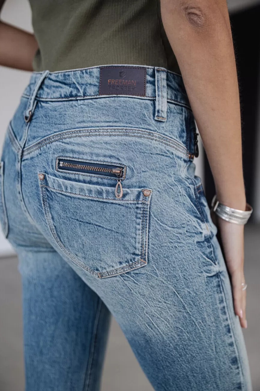 Pantalon Femme Alexa Freeman T.Porter - Taille Haute Coupe Courte Printemps-Été, Style Urbain Confortable SDM
