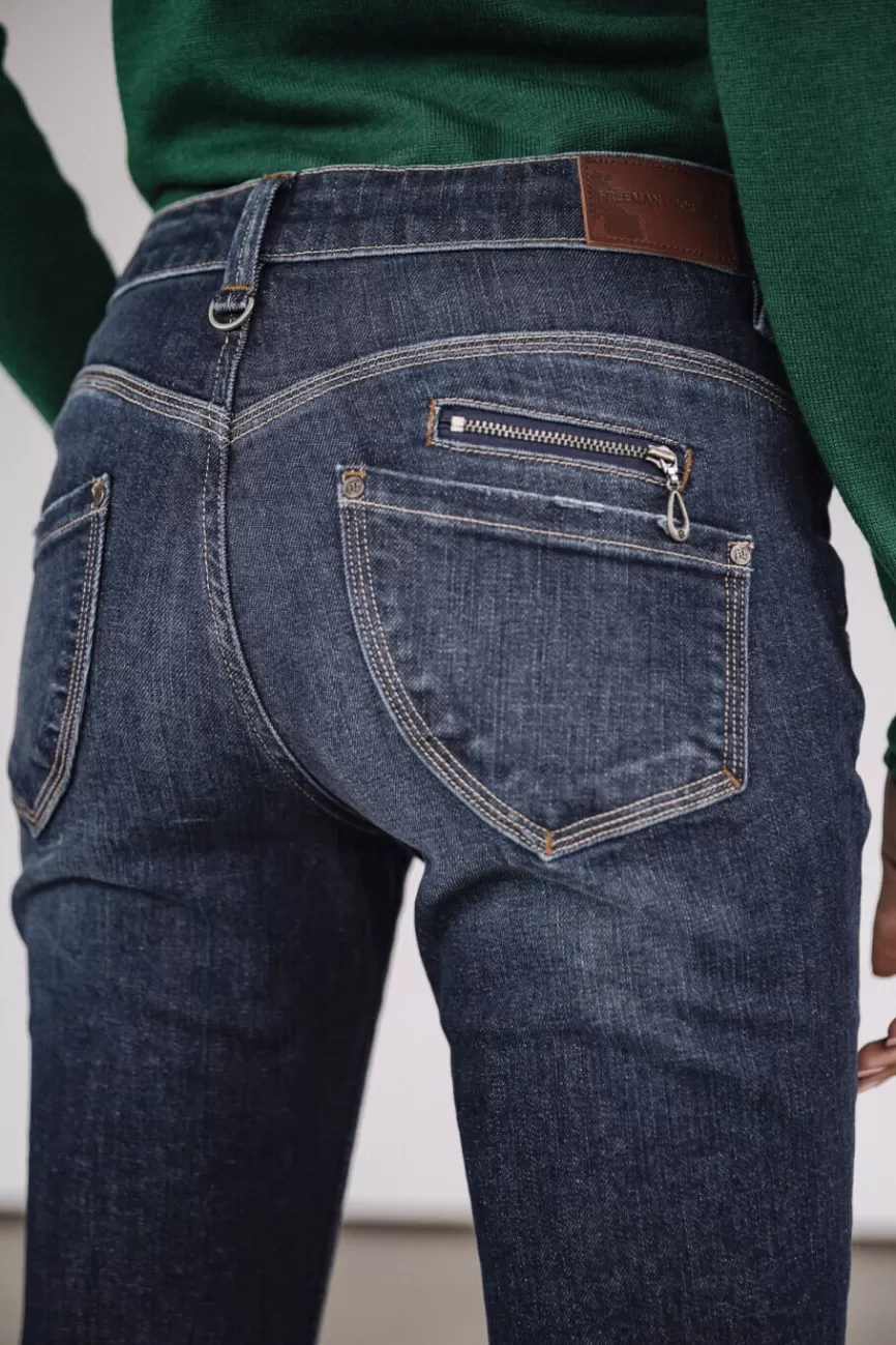 Pantalon Femme Freeman T. Porter - Modèle Alexa Haute Taille Court en Tissu SDM Souple