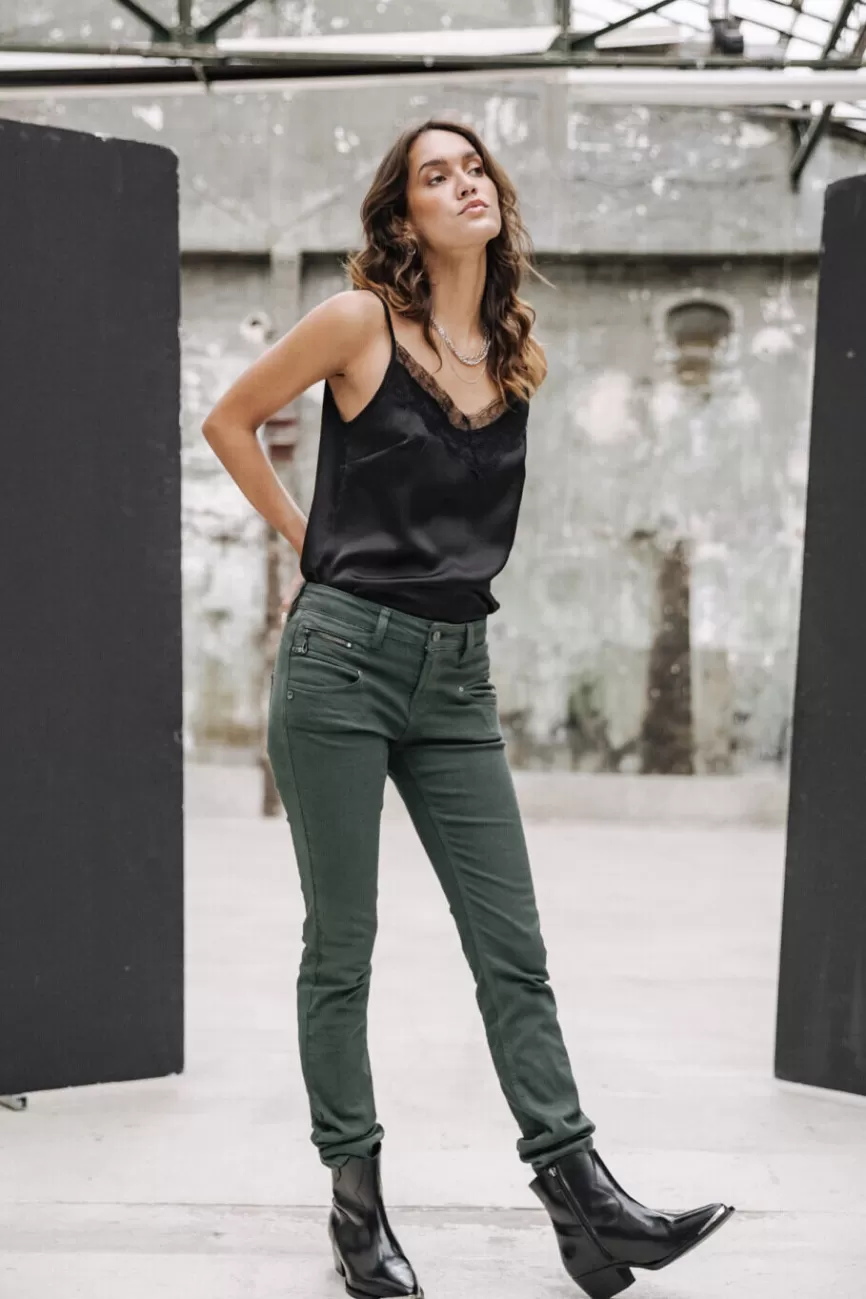 Freeman T. Porter - Pantalon Femme Alexa Taille Haute avec Teinte Énergisante Nouvelle Génération