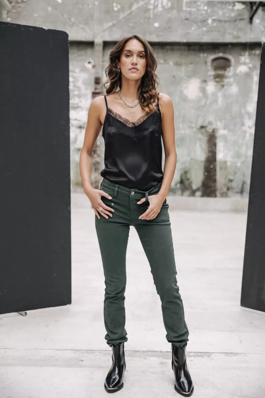 Freeman T. Porter - Pantalon Femme Alexa Taille Haute avec Teinte Énergisante Nouvelle Génération