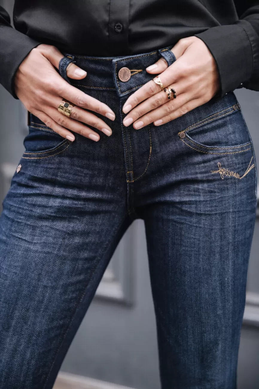 Jeans T. Porter Alexa pour Femme - Taille Haute Confortable avec Détails Tendance (Modèle SDM Renforcé)