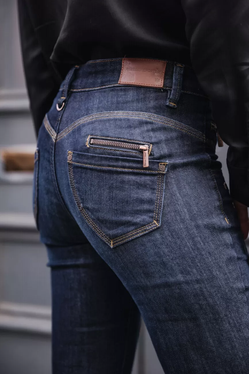 Jeans T. Porter Alexa pour Femme - Taille Haute Confortable avec Détails Tendance (Modèle SDM Renforcé)