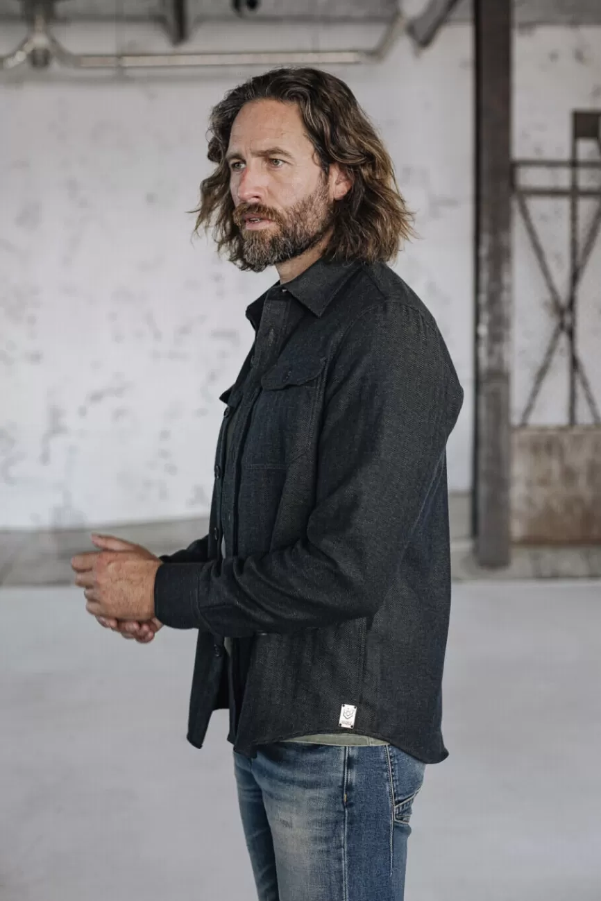 Élégant Blazer Tweed Homme Freeman T. Porter - Modèle Bolton à Motif Chevron avec Finitions Sur Mesure