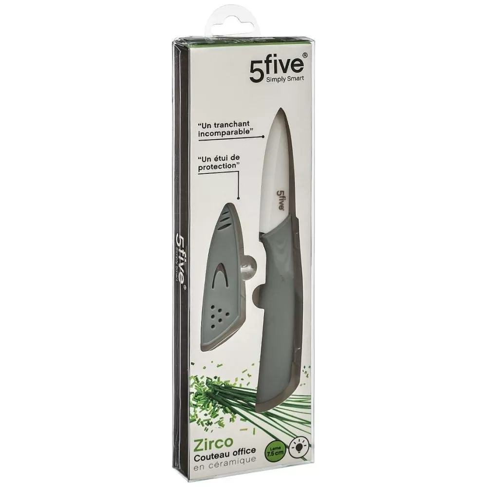 Couteaux de bureau professionnels en zircone céramique - Lot de 5 lames de 7,5 cm pour travaux de précision