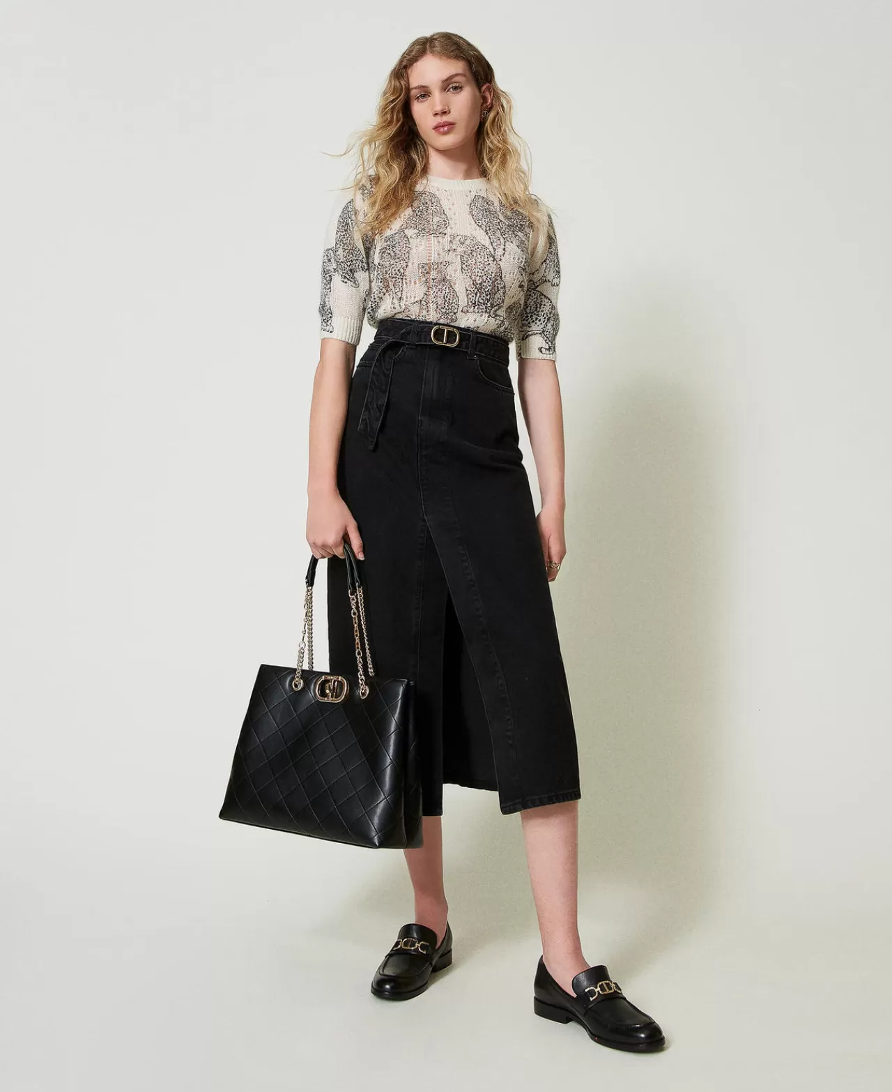 Pull court doux TWINSET Milano - Laine et mohair pour un style bohème chic