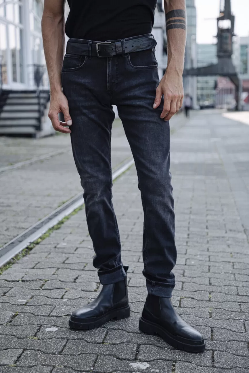 Jean Slim Dustée Homme - Modèle Freeman T.Porter S-SDM - Coupe ajustée durable en denim premium