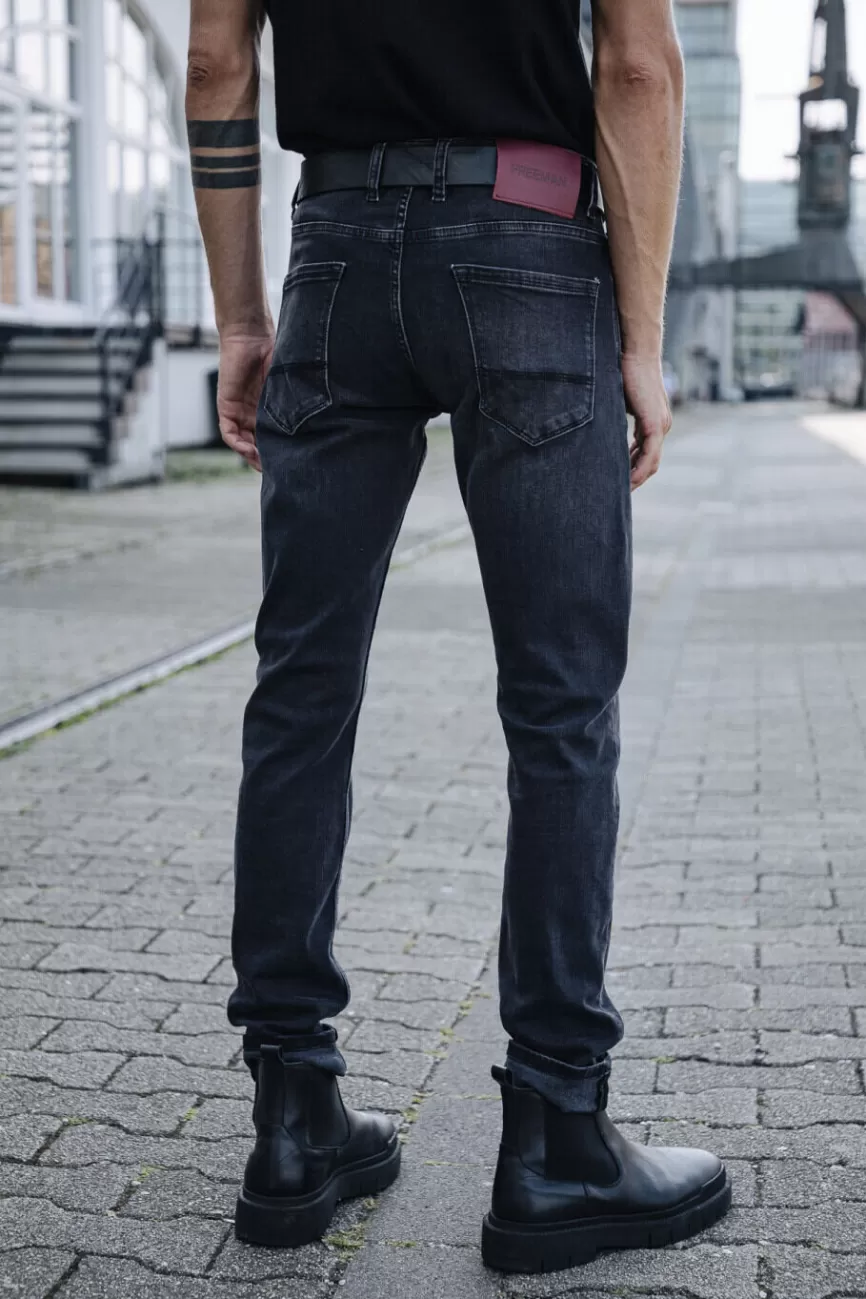 Jean Slim Dustée Homme - Modèle Freeman T.Porter S-SDM - Coupe ajustée durable en denim premium