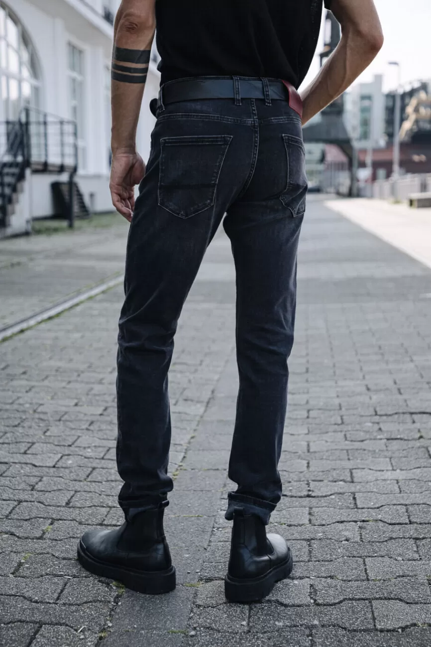Jean Slim Dustée Homme - Modèle Freeman T.Porter S-SDM - Coupe ajustée durable en denim premium