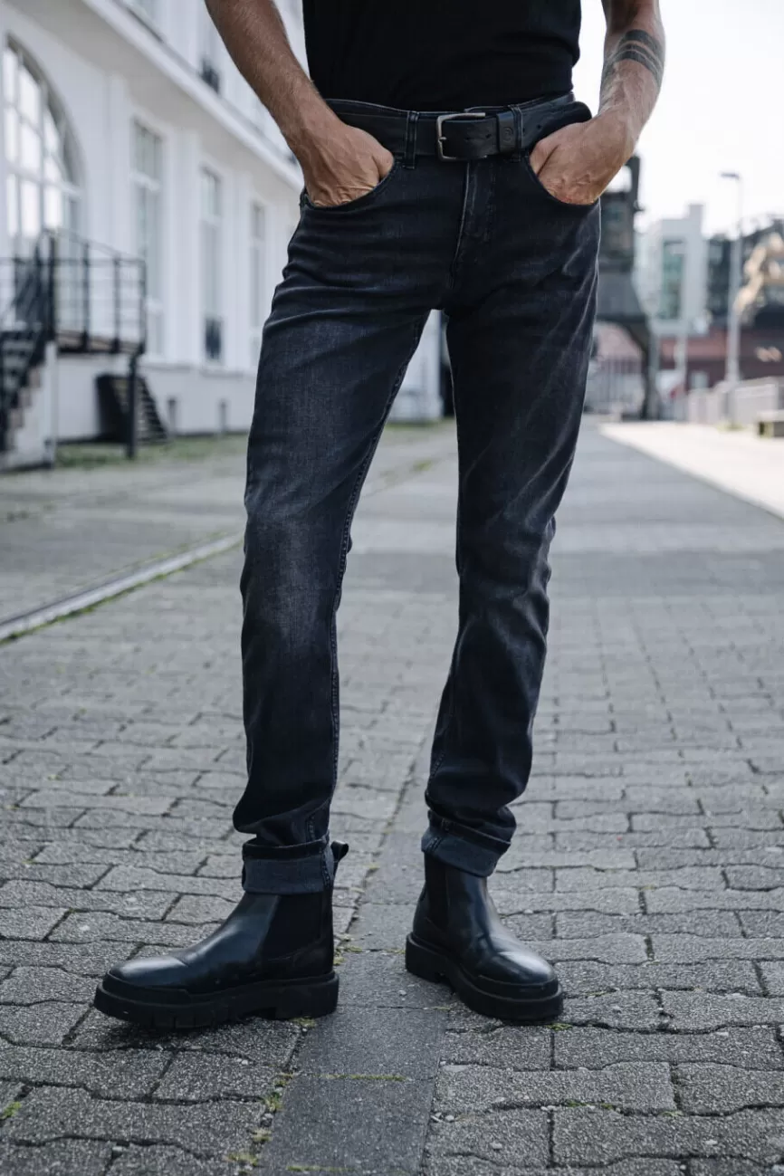 Jean Slim Dustée Homme - Modèle Freeman T.Porter S-SDM - Coupe ajustée durable en denim premium