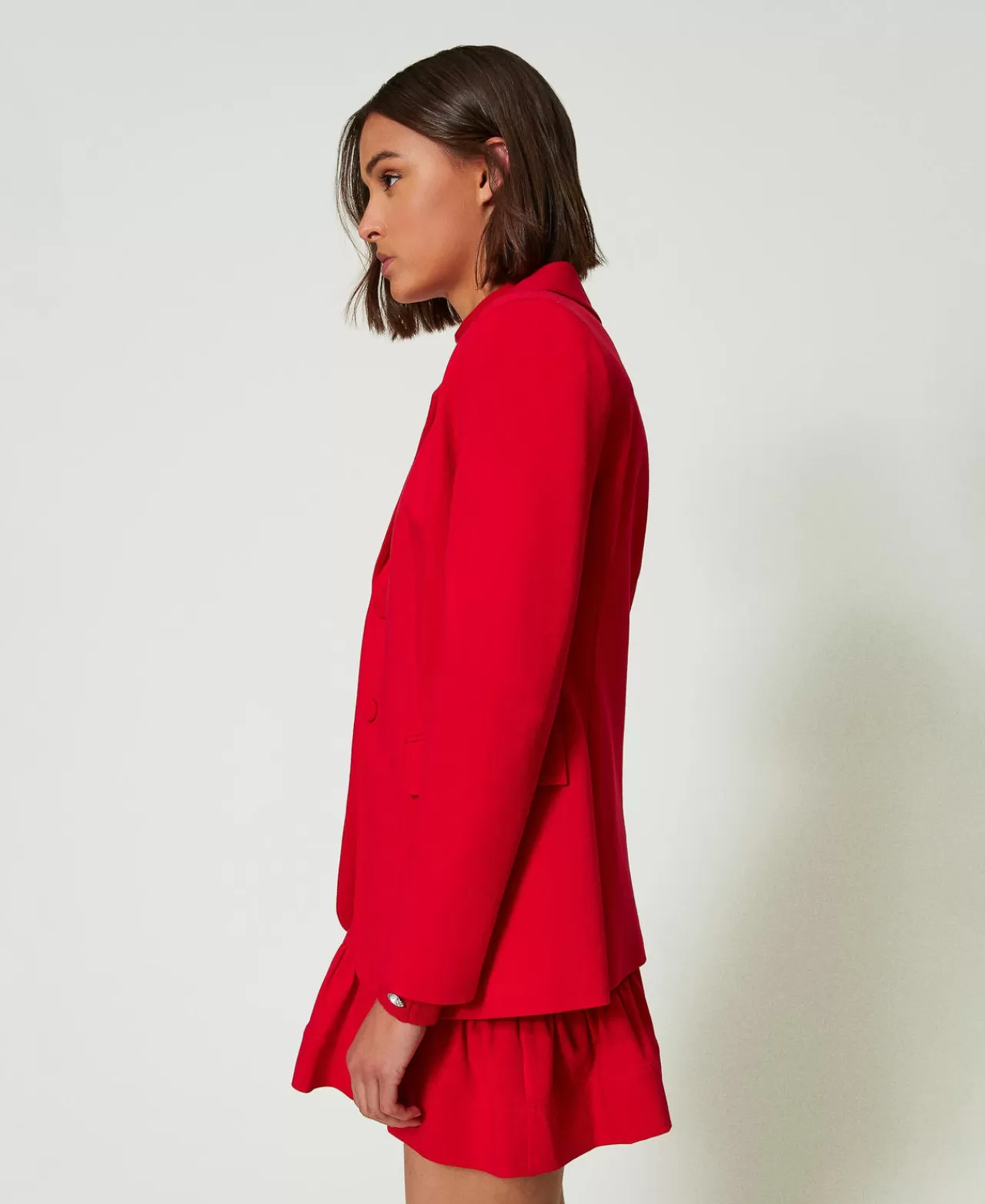Veste structurée TWINSET Milano - Coupe élégante un bouton pour une silhouette sophistiquée | Collection Printemps-Été 2024