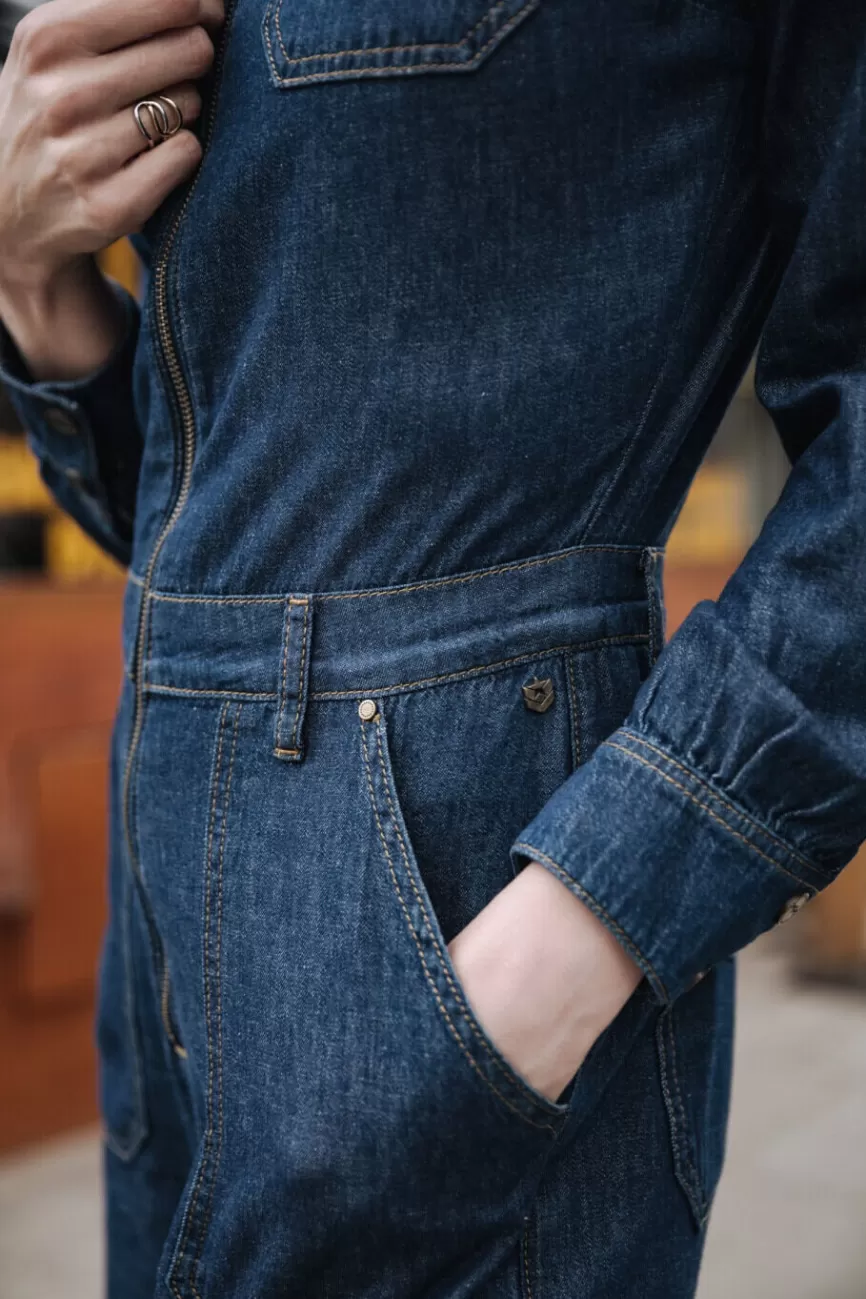 Jean Slim Élégant Freeman-T.Porter pour Femme - Denim Garance Indigo - Coupe Confortable Taille Haute - Style Urbain Intemporel