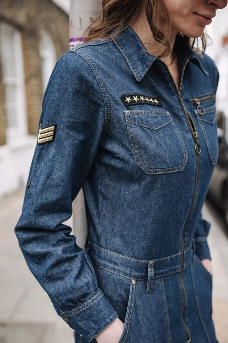 Jean Slim Élégant Freeman-T.Porter pour Femme - Denim Garance Indigo - Coupe Confortable Taille Haute - Style Urbain Intemporel
