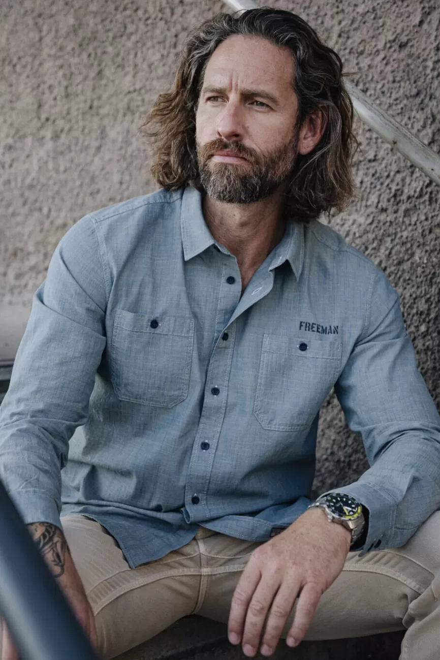 Jean droit Freeman T. Porter - Modèle Glenn ML en toile denim résistante pour homme (style décontracté ajusté)