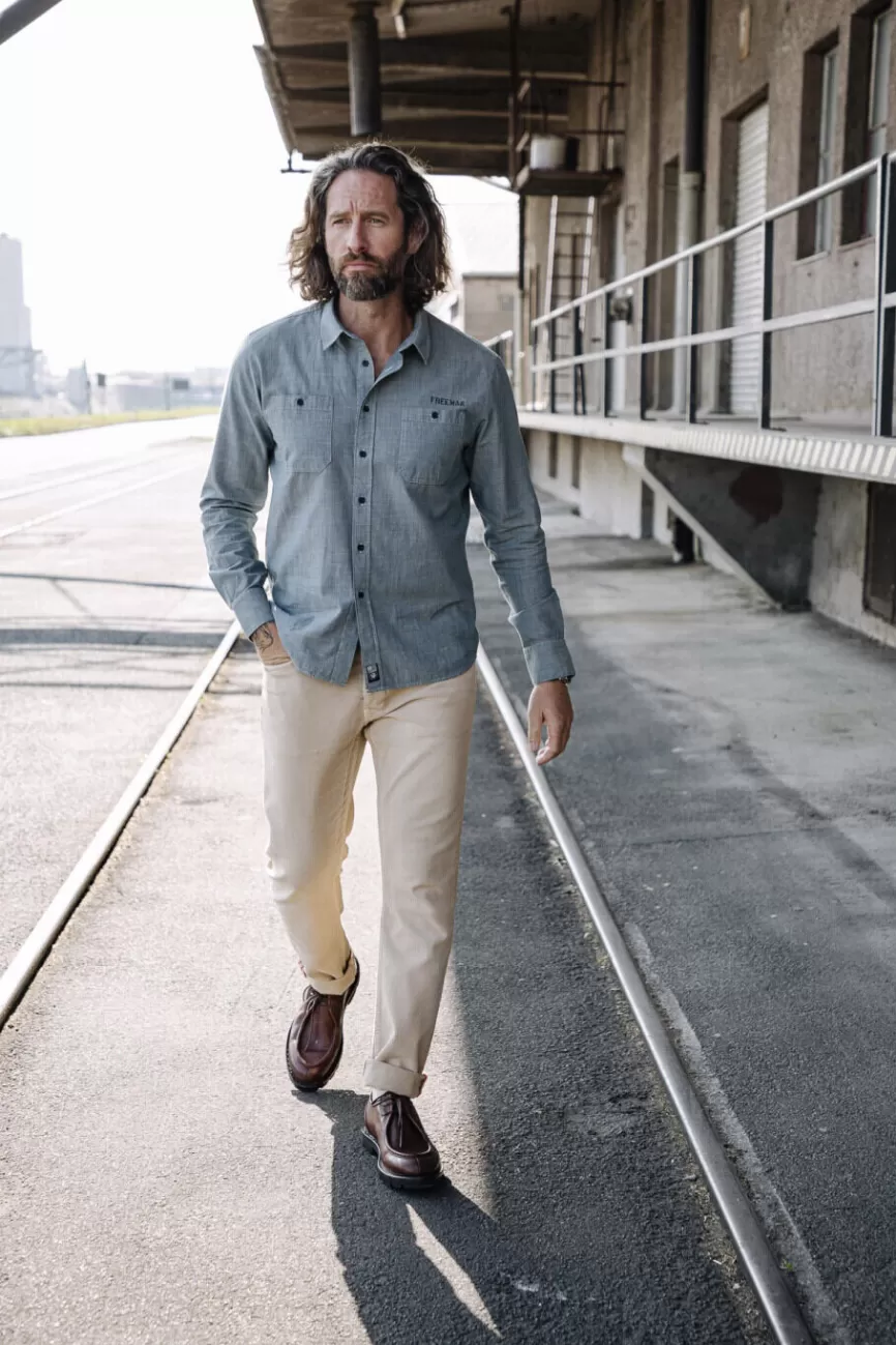 Jean droit Freeman T. Porter - Modèle Glenn ML en toile denim résistante pour homme (style décontracté ajusté)