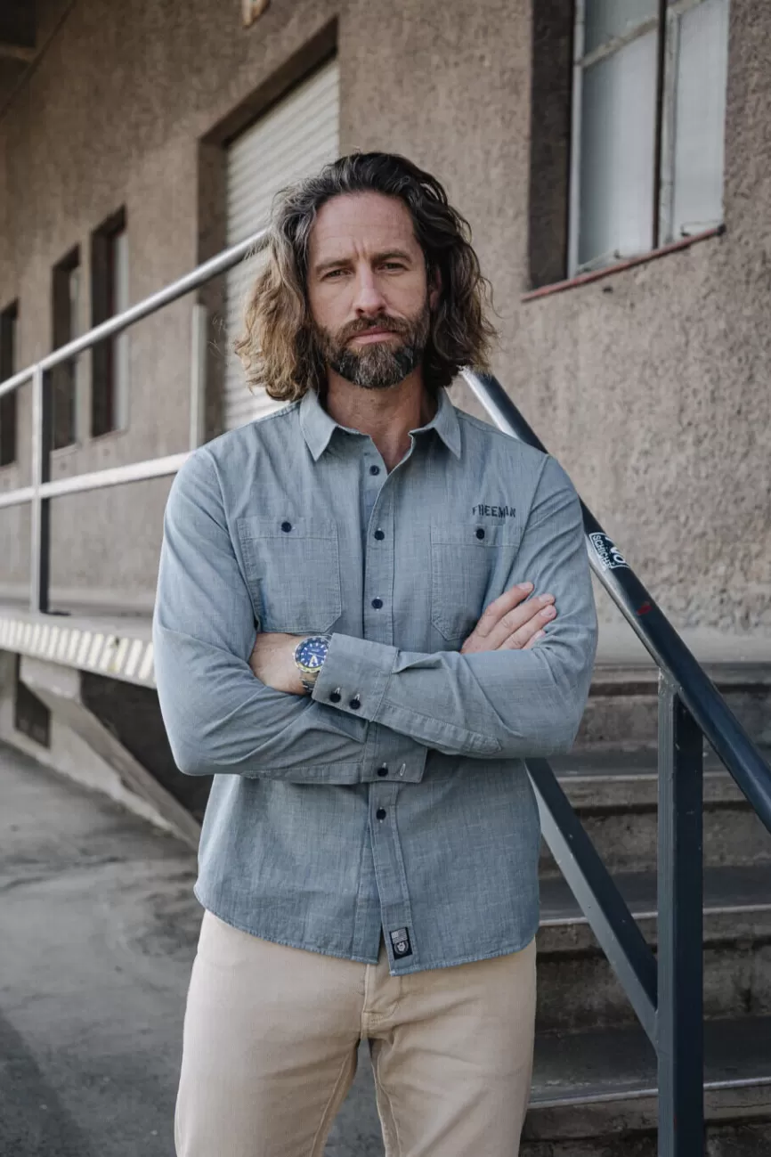 Jean droit Freeman T. Porter - Modèle Glenn ML en toile denim résistante pour homme (style décontracté ajusté)