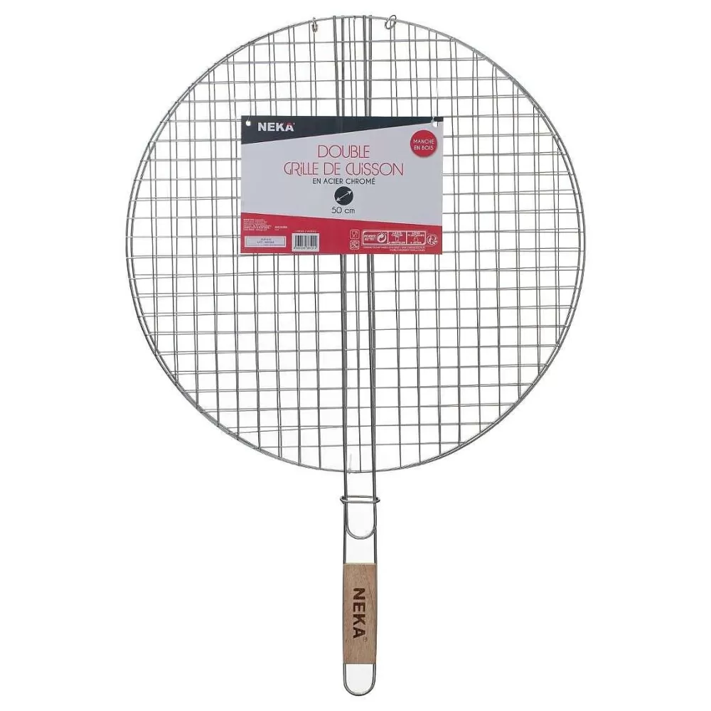 Grille Ronde Intex BeToys pour Barbecue Premium - Acier Chromé Diamètre 50cm avec Poignée Amovible