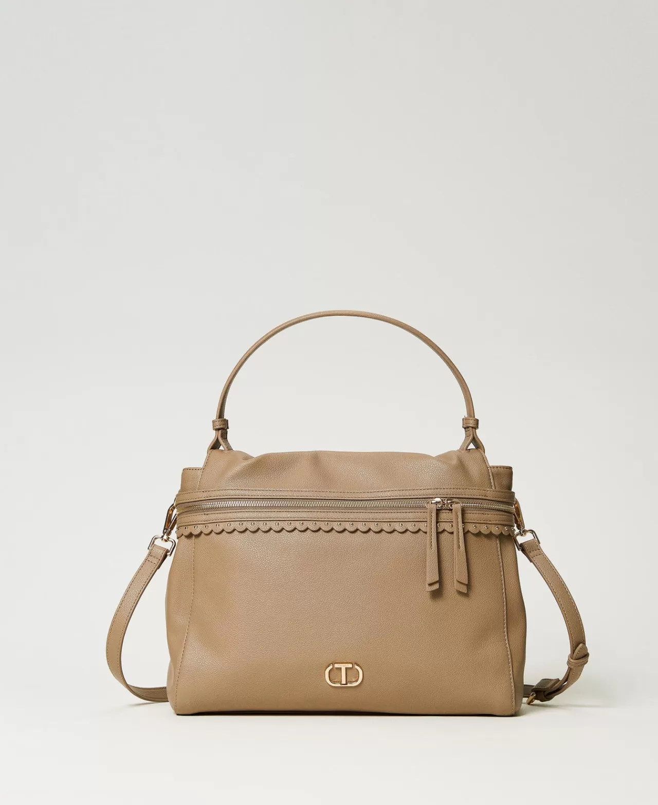 Sac main Cécile TWINSET Milano - Modèle élégant à anses avec détails cuir luxe  
（Version féminine prêt-à-porter - Format généreux pour usage quotidien ou soirée）