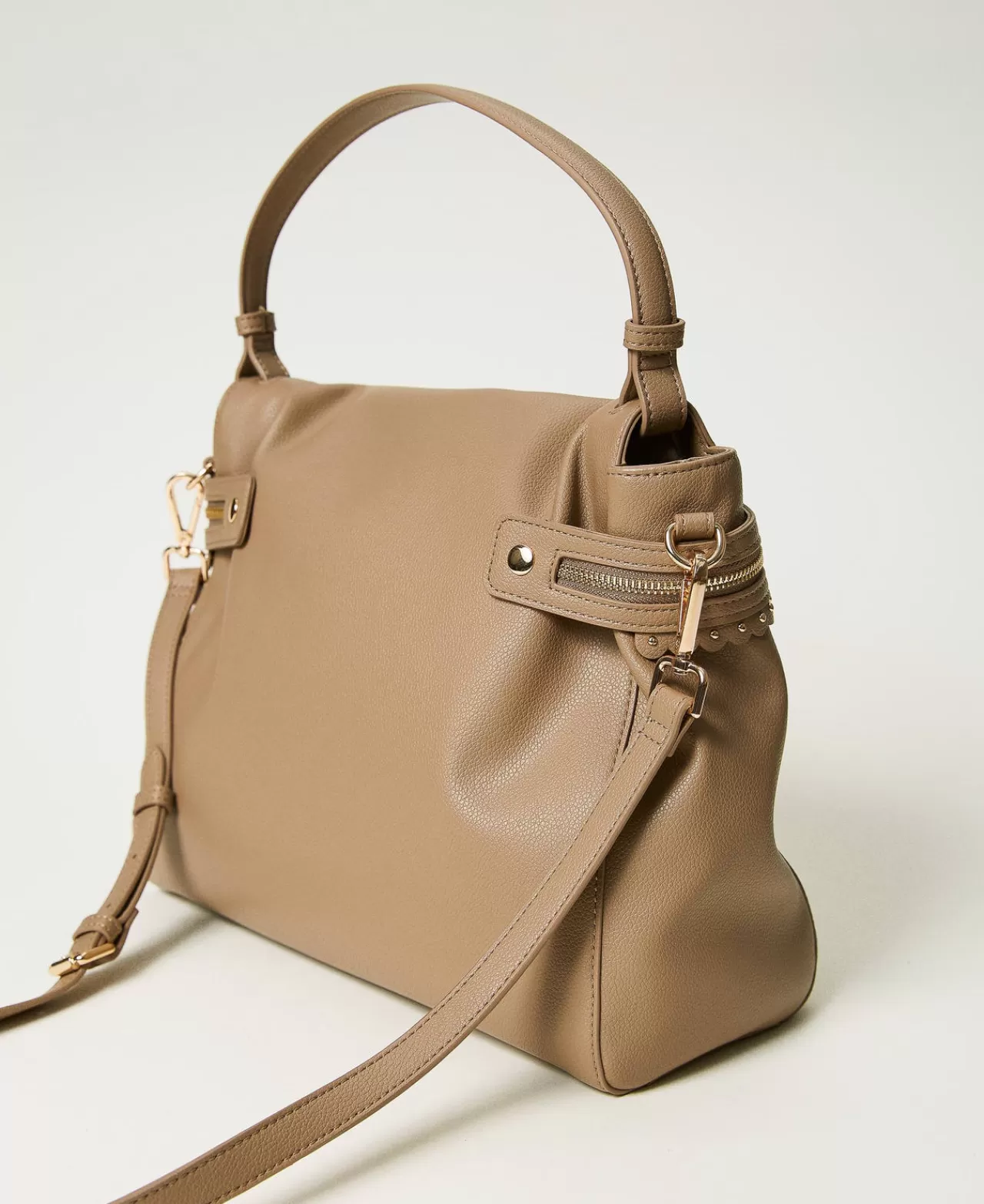 Sac main Cécile TWINSET Milano - Modèle élégant à anses avec détails cuir luxe  
（Version féminine prêt-à-porter - Format généreux pour usage quotidien ou soirée）