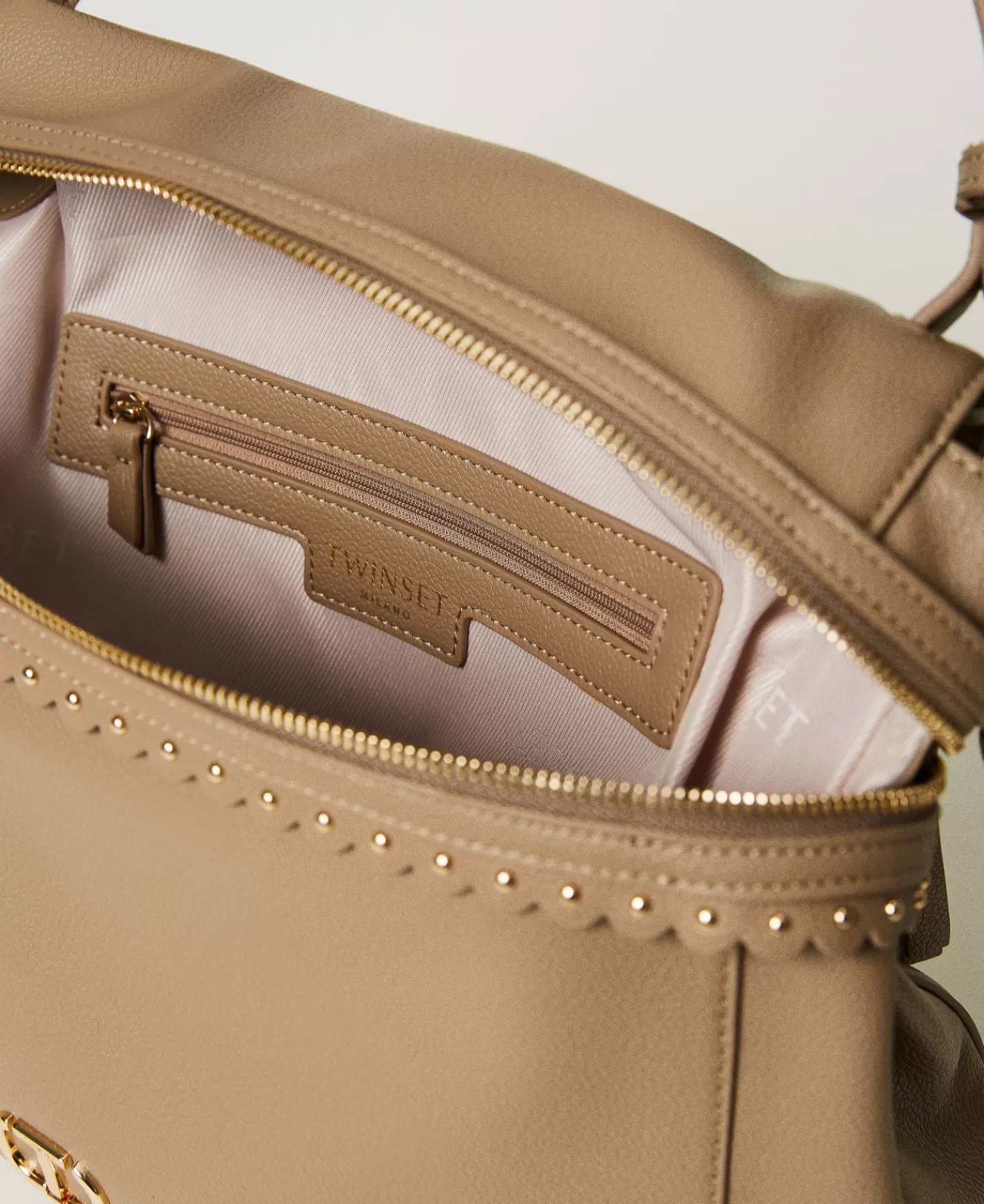 Sac main Cécile TWINSET Milano - Modèle élégant à anses avec détails cuir luxe  
（Version féminine prêt-à-porter - Format généreux pour usage quotidien ou soirée）