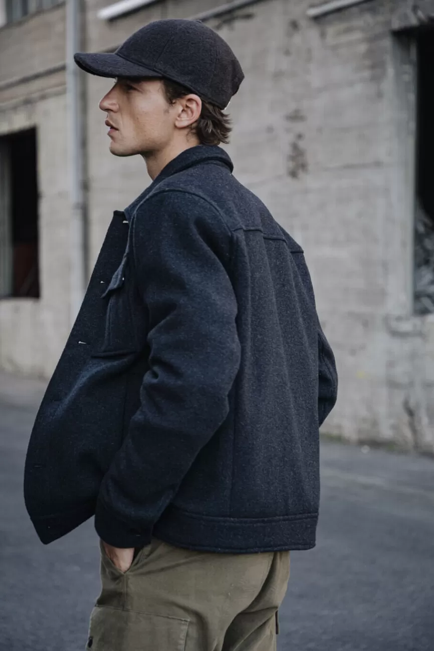 Parka Homme Izak Woolen Freeman T. Porter – Veste en Laine Élégante Style Intemporel avec Détails Couture Premium | Manteau Urbain Confortable pour Look Décontracté Chic