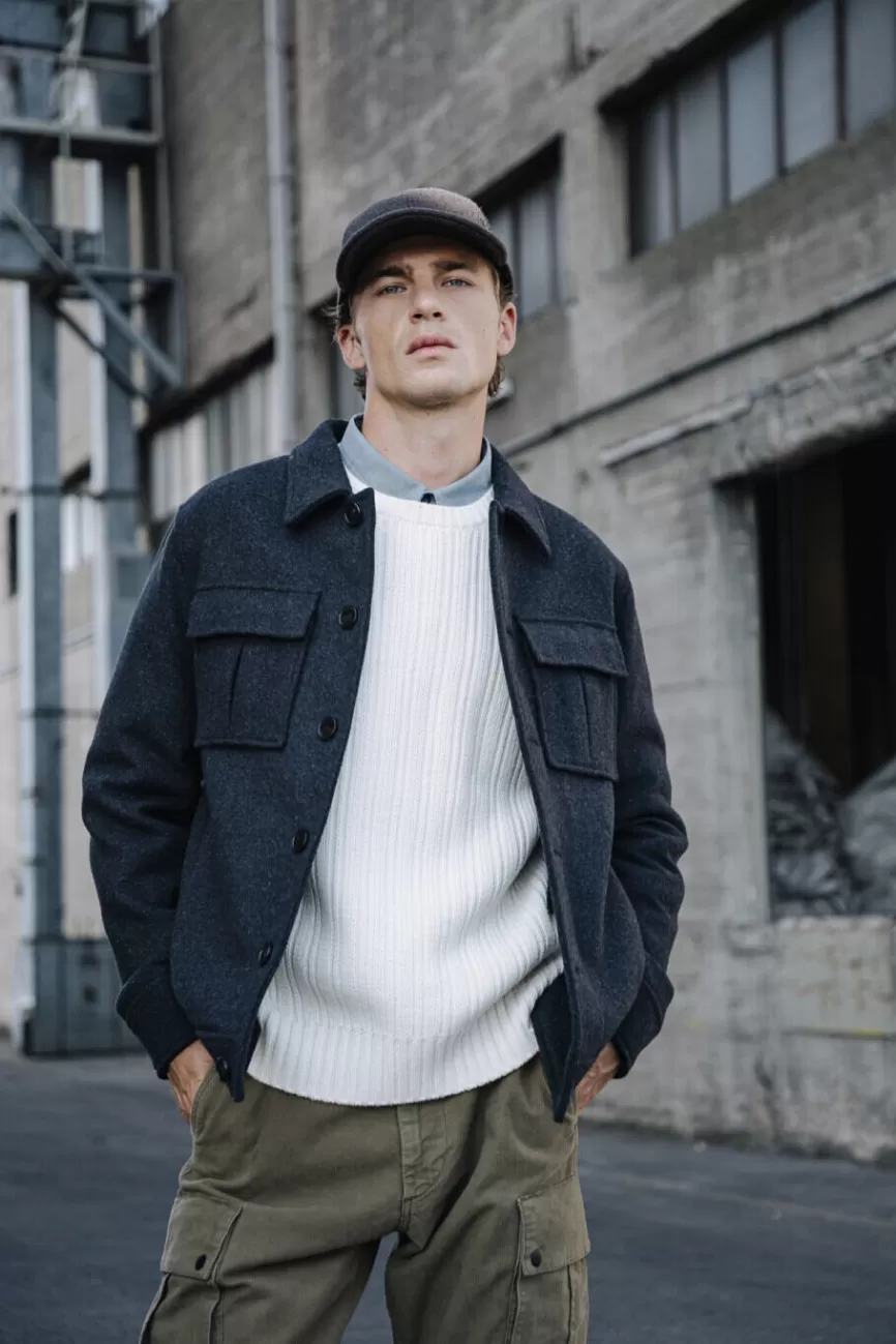 Parka Homme Izak Woolen Freeman T. Porter – Veste en Laine Élégante Style Intemporel avec Détails Couture Premium | Manteau Urbain Confortable pour Look Décontracté Chic