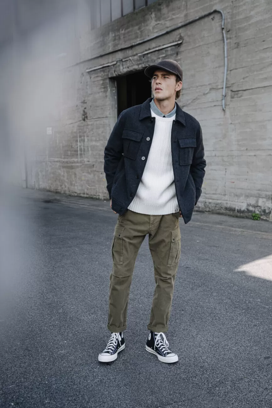 Parka Homme Izak Woolen Freeman T. Porter – Veste en Laine Élégante Style Intemporel avec Détails Couture Premium | Manteau Urbain Confortable pour Look Décontracté Chic