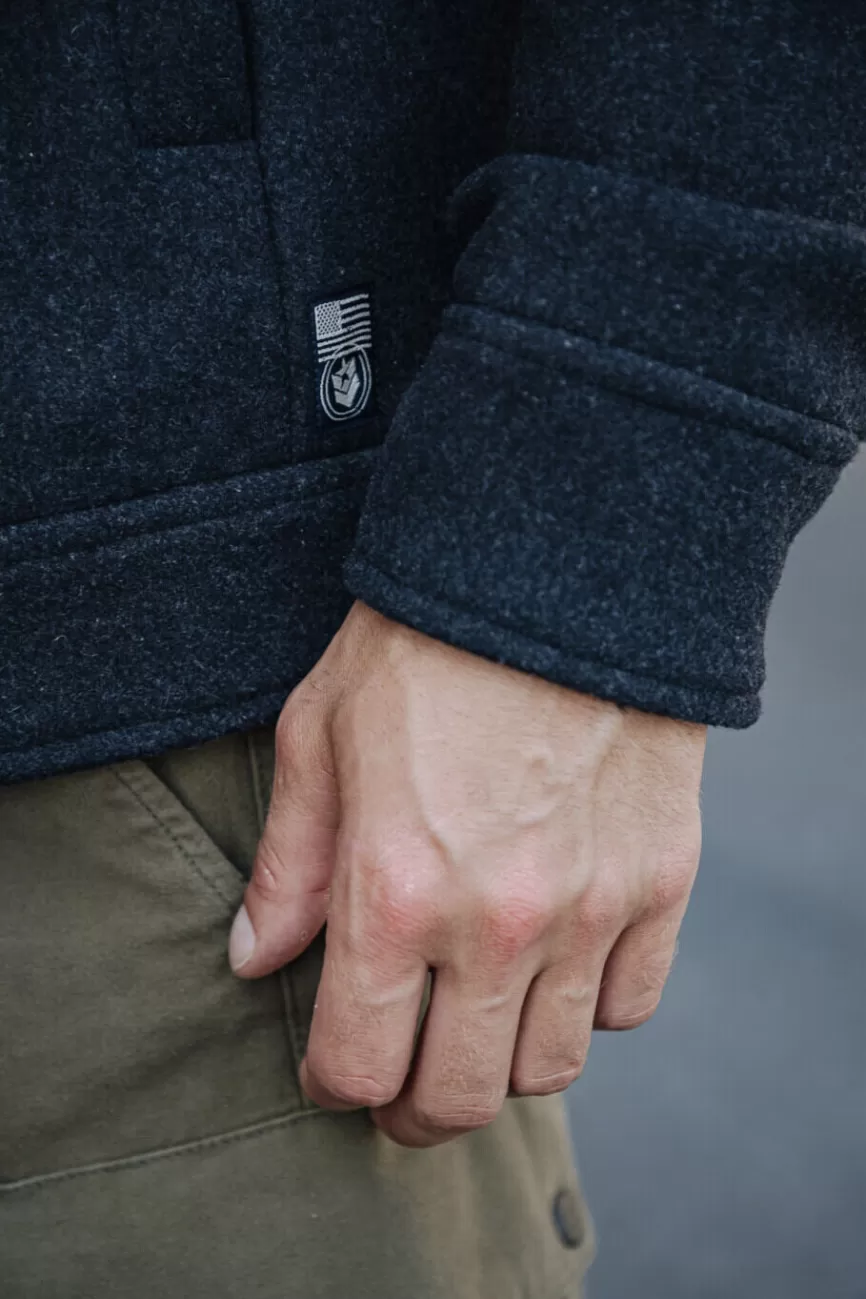 Parka Homme Izak Woolen Freeman T. Porter – Veste en Laine Élégante Style Intemporel avec Détails Couture Premium | Manteau Urbain Confortable pour Look Décontracté Chic