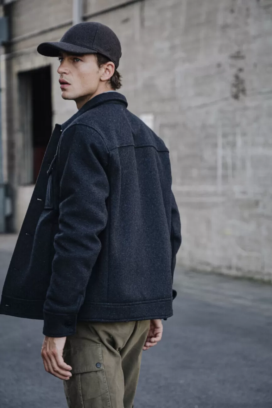 Parka Homme Izak Woolen Freeman T. Porter – Veste en Laine Élégante Style Intemporel avec Détails Couture Premium | Manteau Urbain Confortable pour Look Décontracté Chic