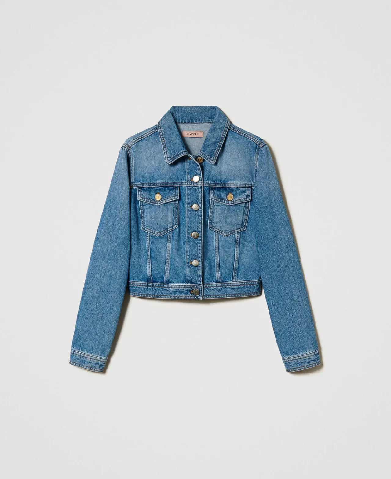 Veste en jean décontractée TWINSET Milano - Poches fonctionnelles et détails contrastants
