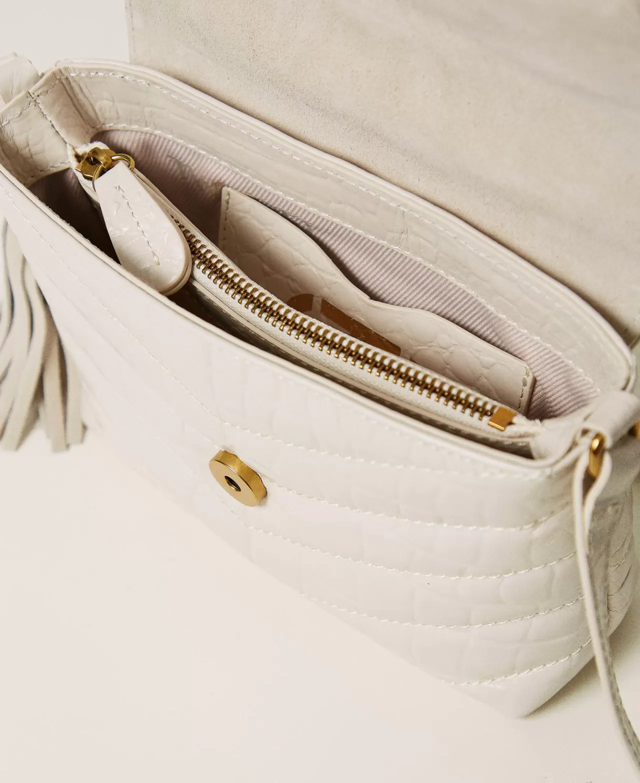 Sac Bandoulière Rêveur en Cuir Véritable - Motif Crocodile Élégant par Twinset-Milano