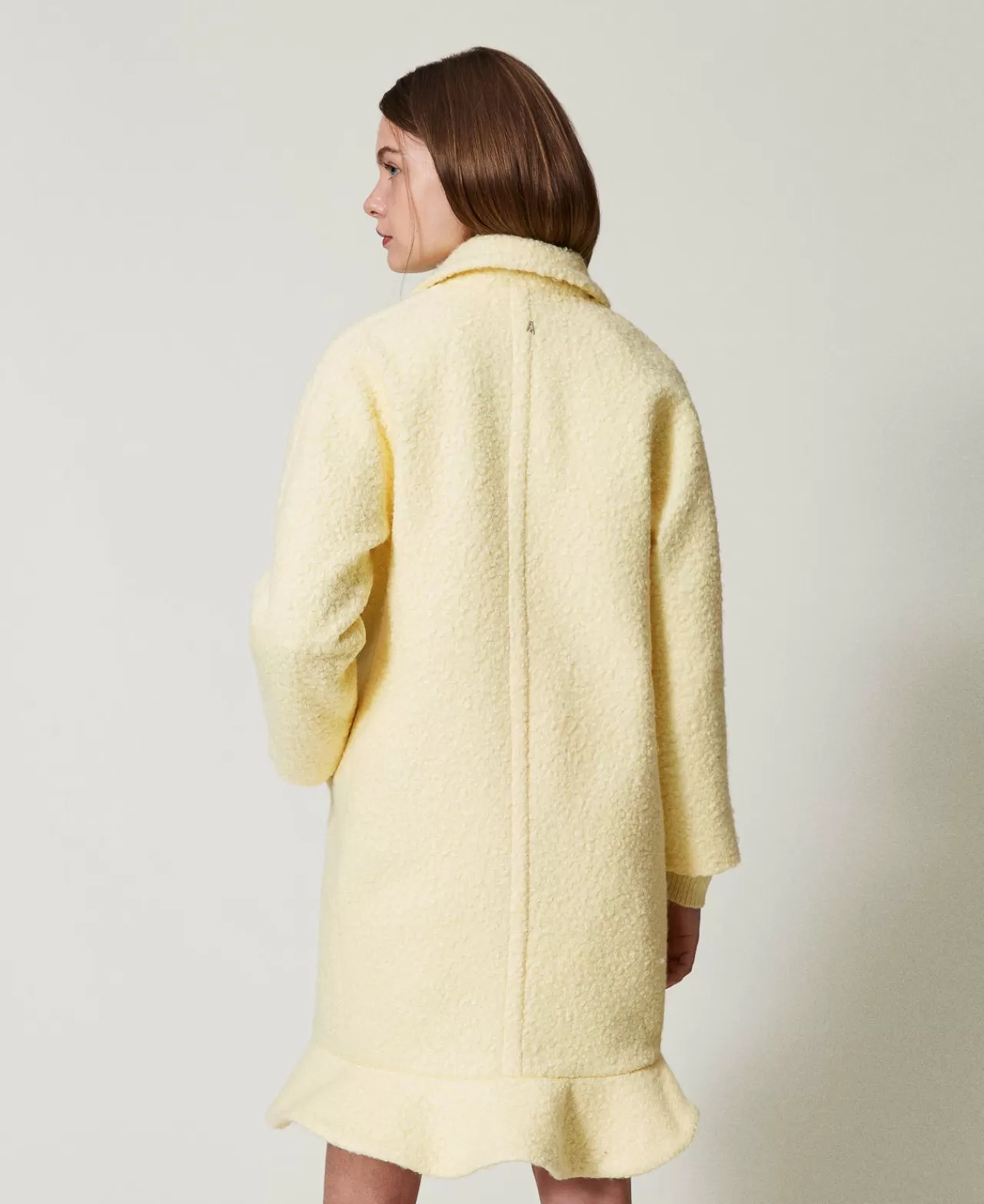 Manteau TWINSET Milan en étoffe texturée - Pièce phare pour un style automnal raffiné