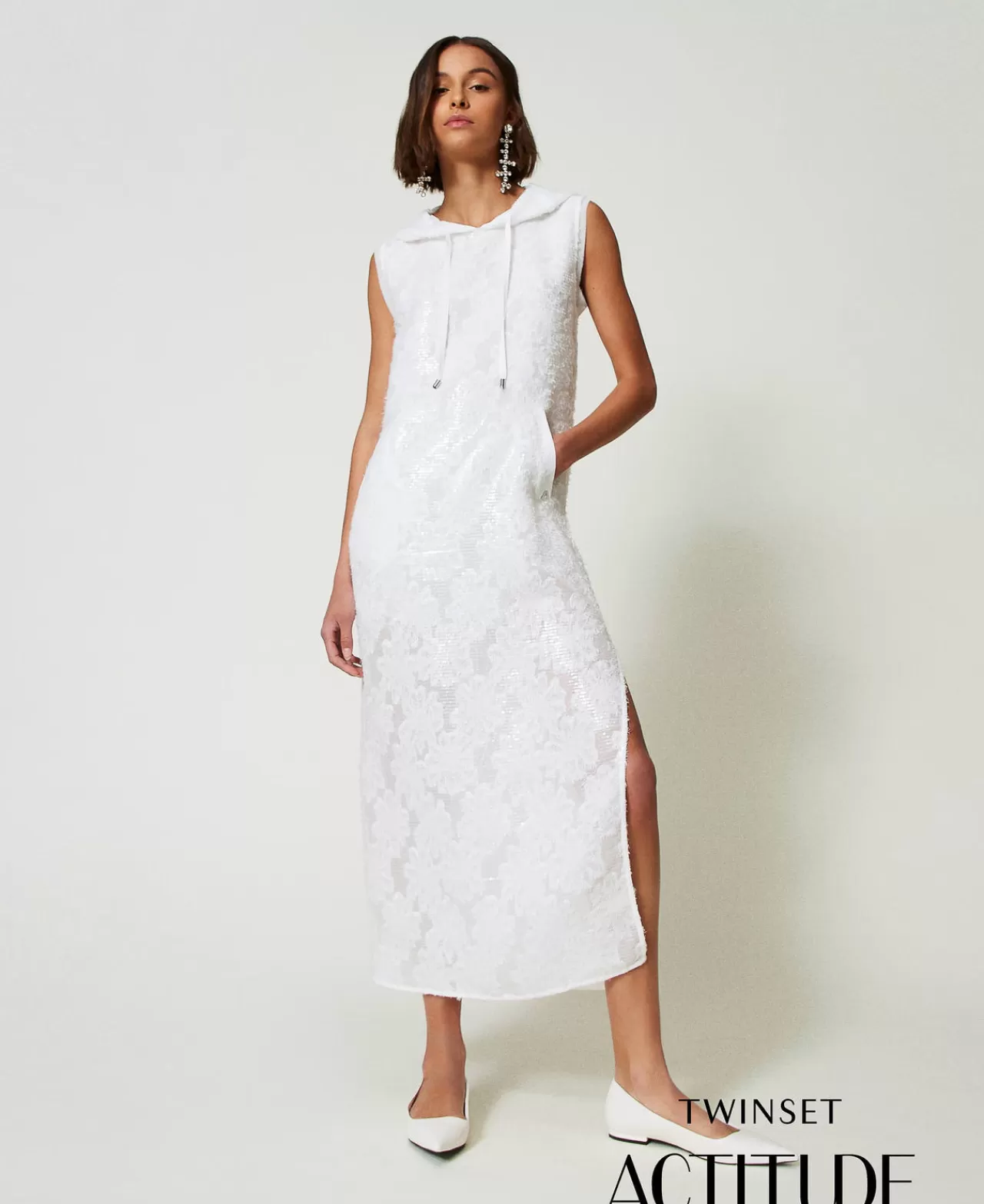 Robe Longue Élégante TWINSET Milano - Paillettes Intégrales pour une Nuit Scintillante