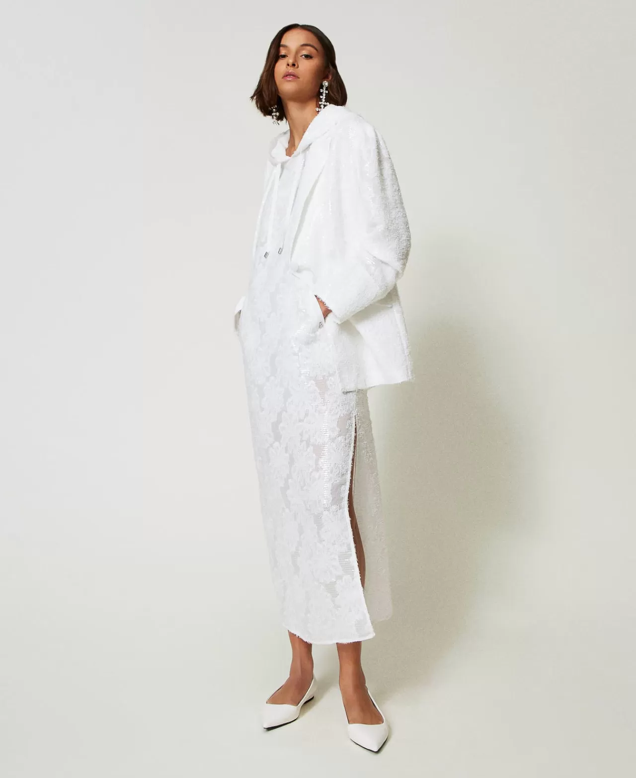 Robe Longue Élégante TWINSET Milano - Paillettes Intégrales pour une Nuit Scintillante