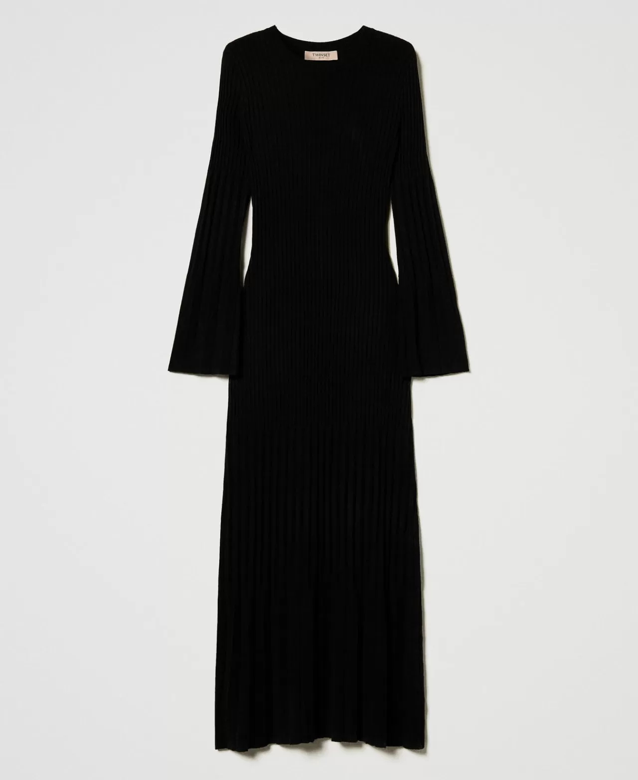 Robe longue en tricot côtelé Milano avec détail découpé - Style bohème élégant