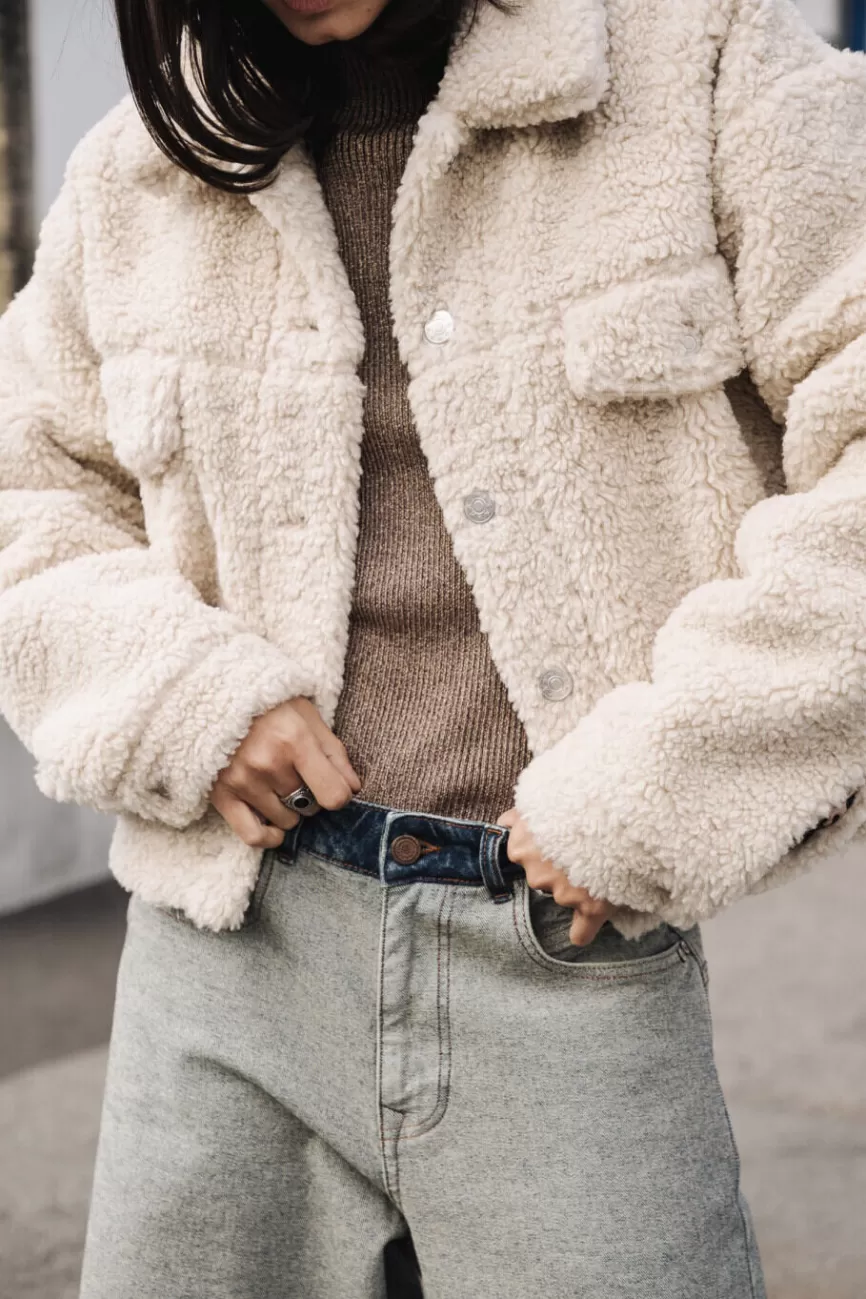 Élégante Veste Freeman T. Porter en Fourrure Merine - Style Hiver pour Femme