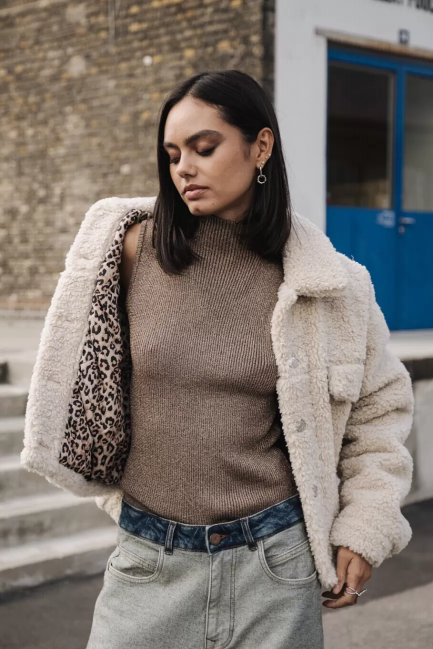 Élégante Veste Freeman T. Porter en Fourrure Merine - Style Hiver pour Femme