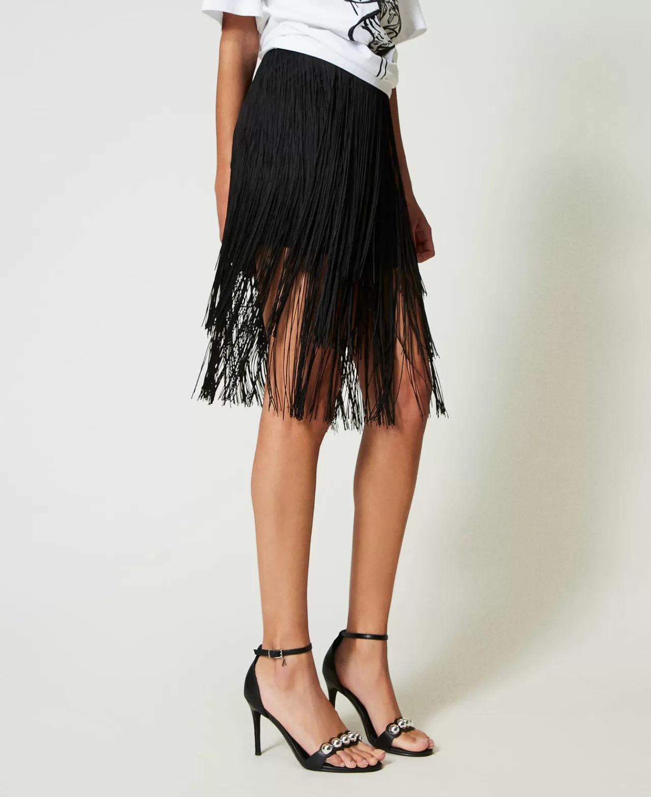 Jupe frangée MYFO style bohème - Twinset Milano collection printemps