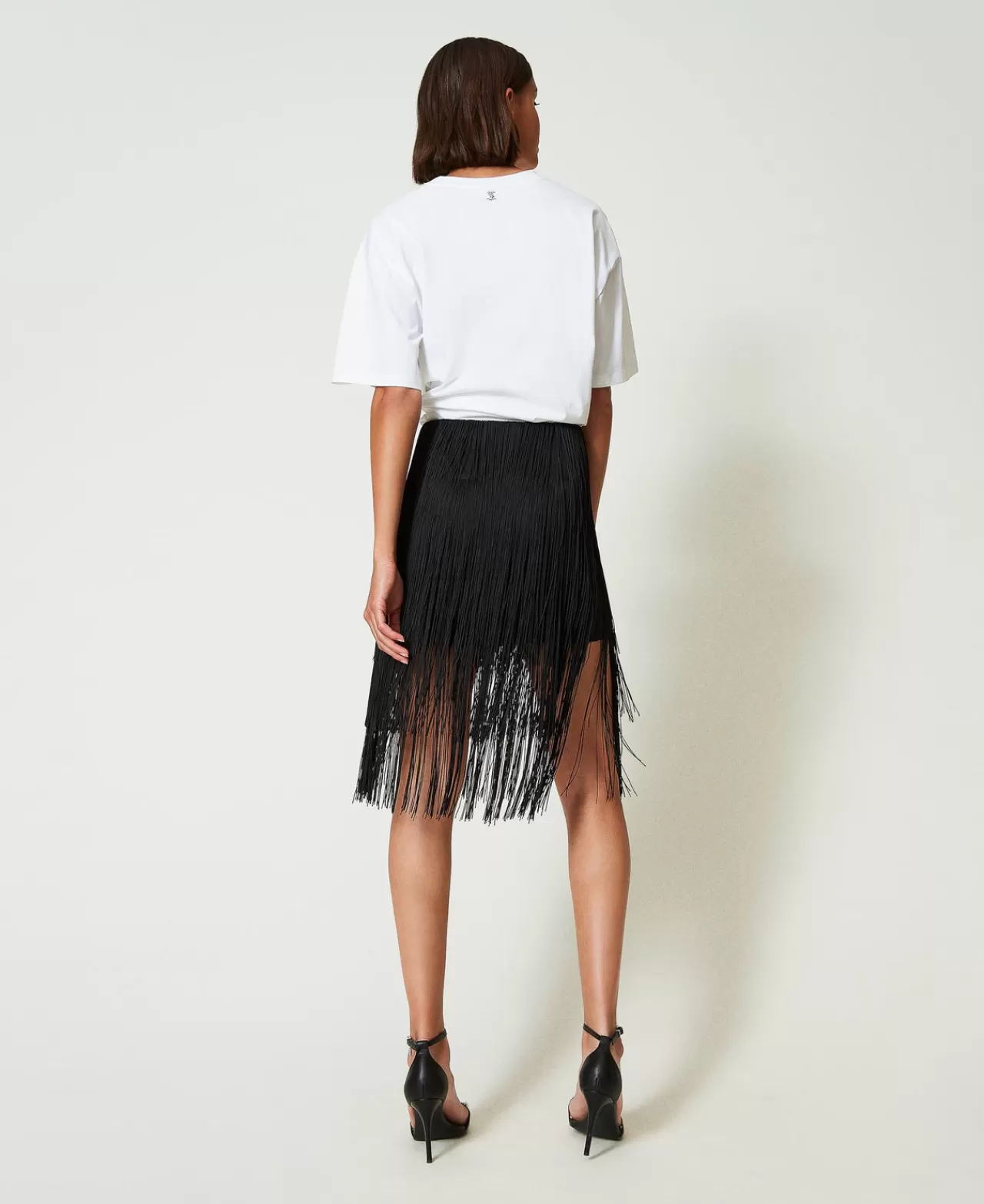 Jupe frangée MYFO style bohème - Twinset Milano collection printemps