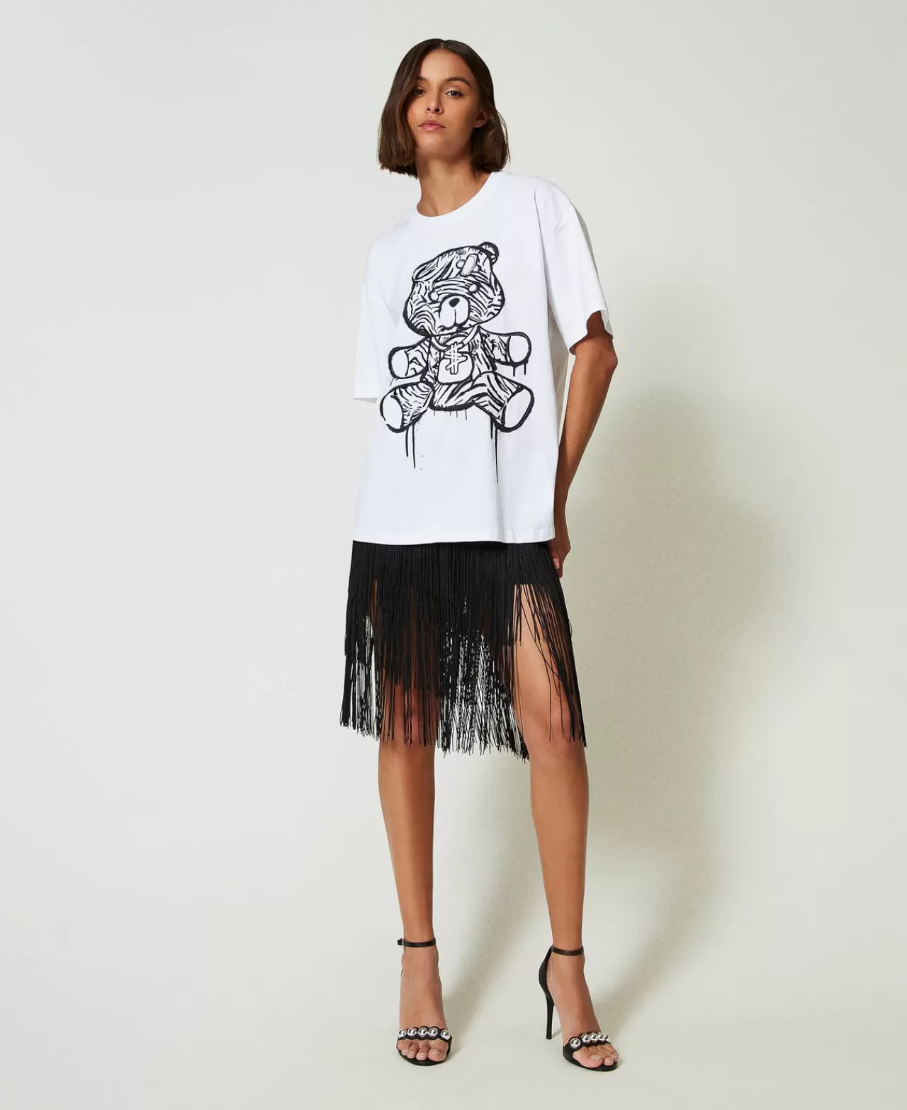 Jupe frangée MYFO style bohème - Twinset Milano collection printemps