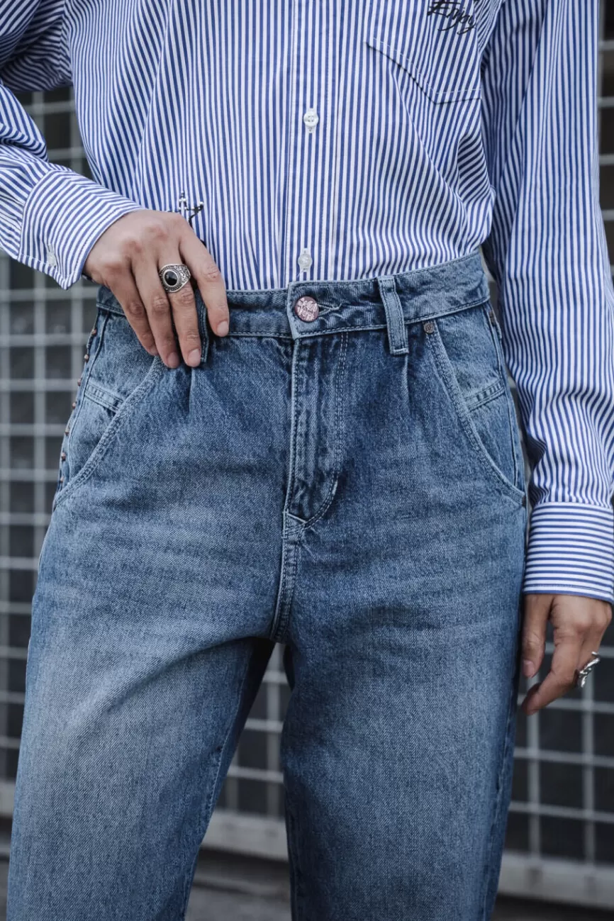 Freeman T. Porter - Jean Natasha, Style Décontracté Chic pour Femme avec Détails Embellis