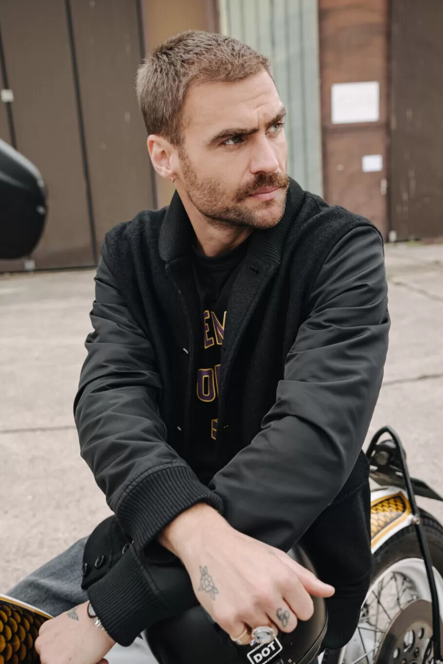 Écharpe en Mélange Laine - Freeman T. Porter Ned Pour Homme (Style Urbain)