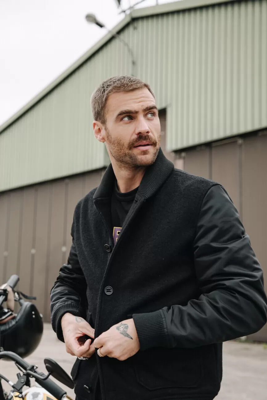 Écharpe en Mélange Laine - Freeman T. Porter Ned Pour Homme (Style Urbain)