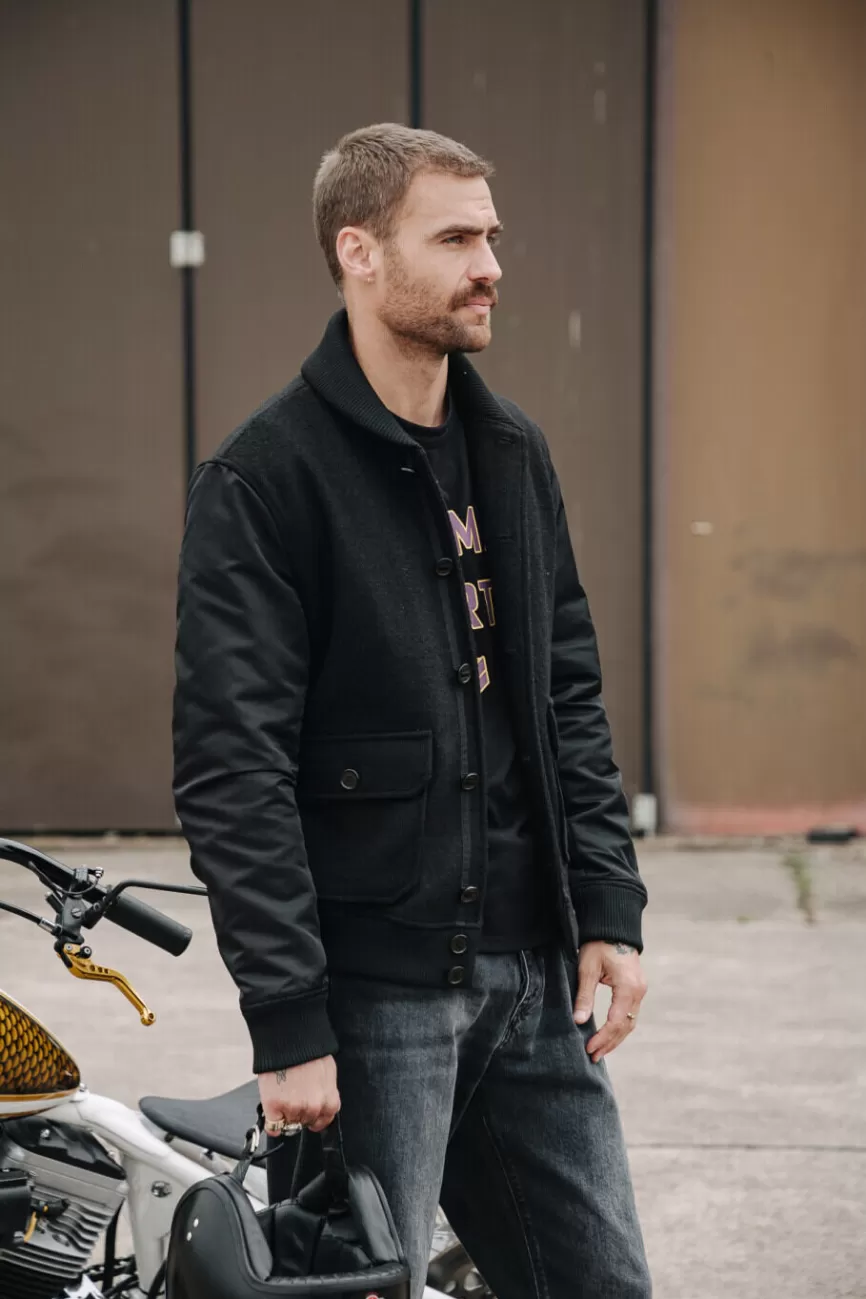 Écharpe en Mélange Laine - Freeman T. Porter Ned Pour Homme (Style Urbain)