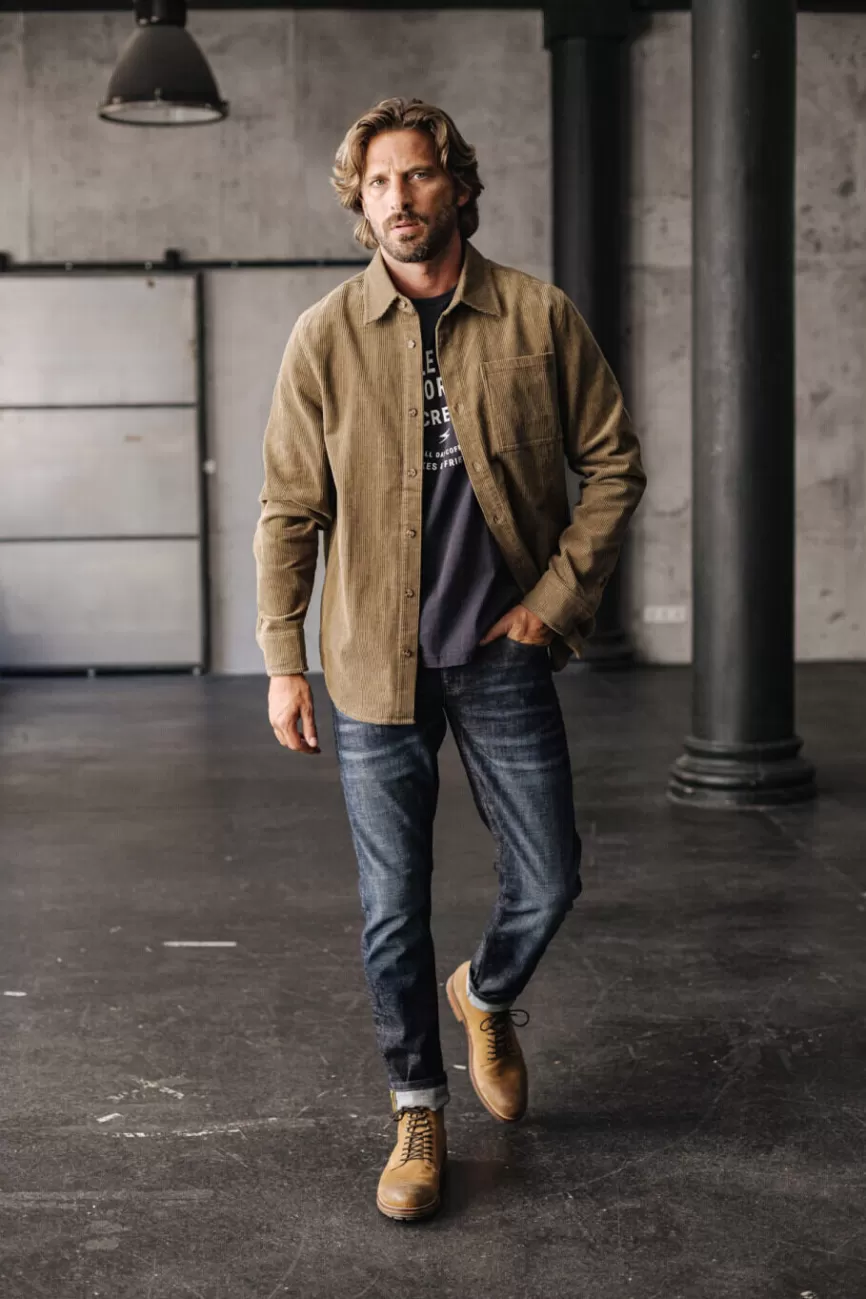 Veste Homme Freeman & Porter - Modèle Paolo en Velours Côtelé Durable - Style Urbain Moderne