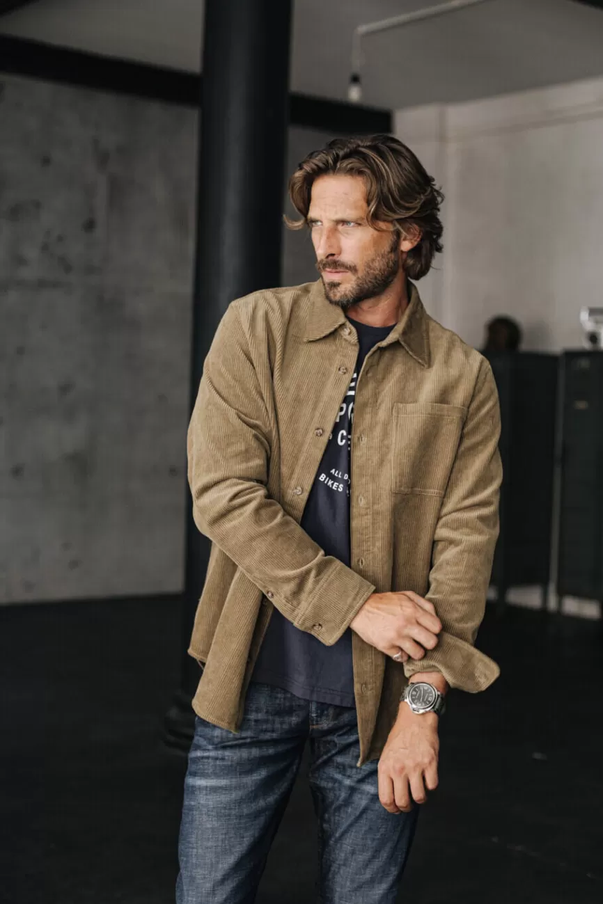 Veste Homme Freeman & Porter - Modèle Paolo en Velours Côtelé Durable - Style Urbain Moderne