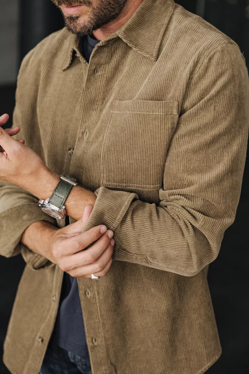 Veste Homme Freeman & Porter - Modèle Paolo en Velours Côtelé Durable - Style Urbain Moderne