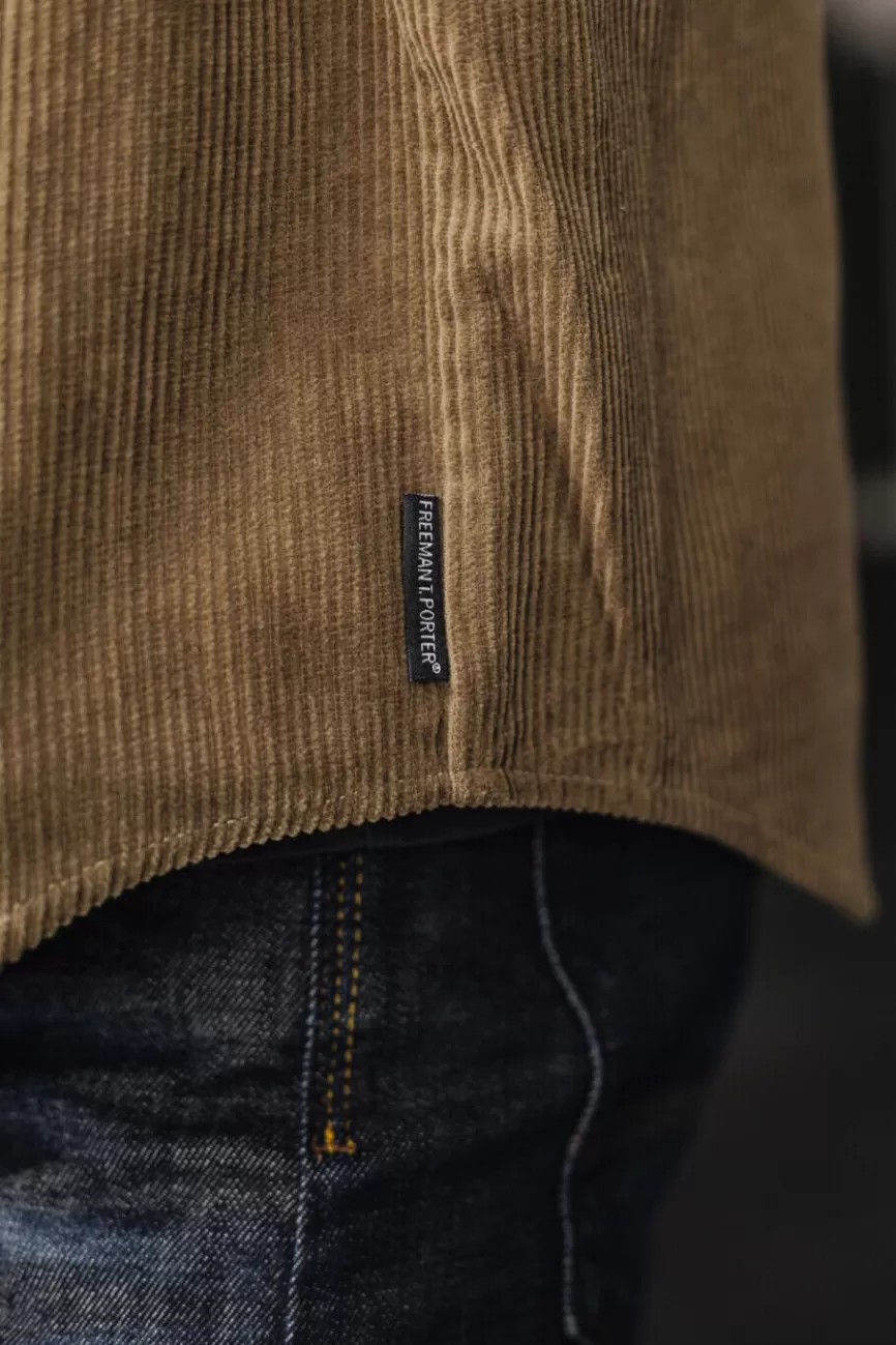 Veste Homme Freeman & Porter - Modèle Paolo en Velours Côtelé Durable - Style Urbain Moderne