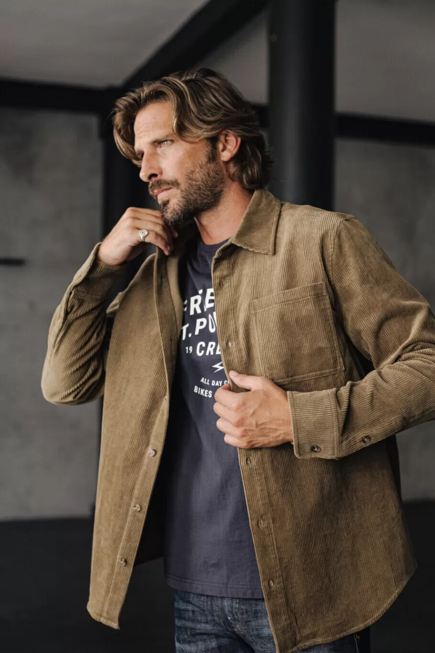Veste Homme Freeman & Porter - Modèle Paolo en Velours Côtelé Durable - Style Urbain Moderne