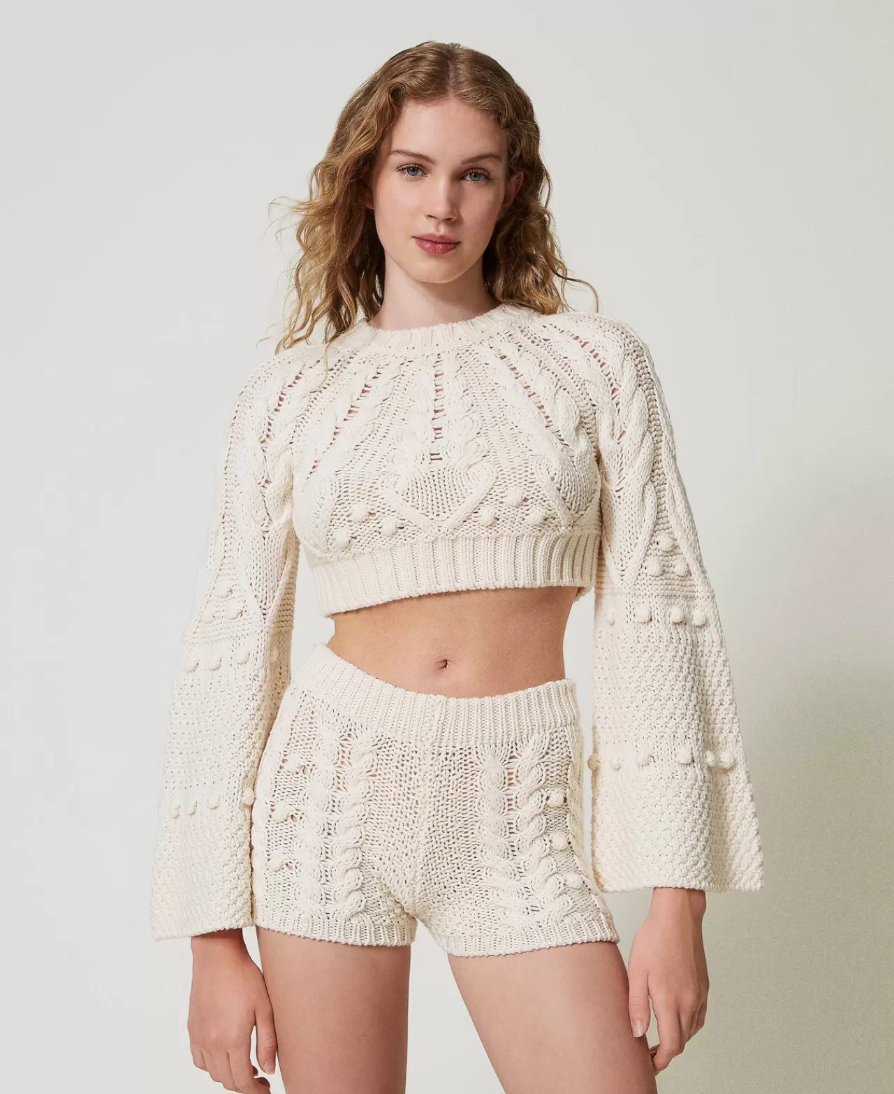 Découvrez le short en maille confortable TWINSET Milano - Laine douce prêt-à-porter décontracté