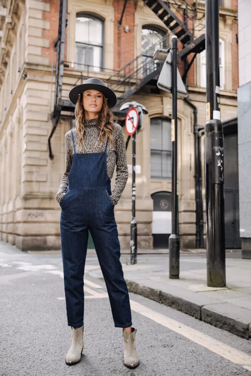 Freeman T. Porter - Jean Slim Thalie Taille Haute pour Femme - Détails Contrastés Denim Élégant